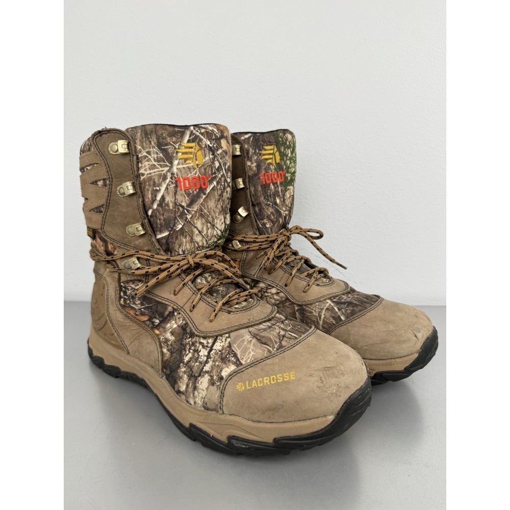 Lacrosse Windrose Boots Mens 12 Realtree Camo Winter Hunting 1000g Waterproof 8"